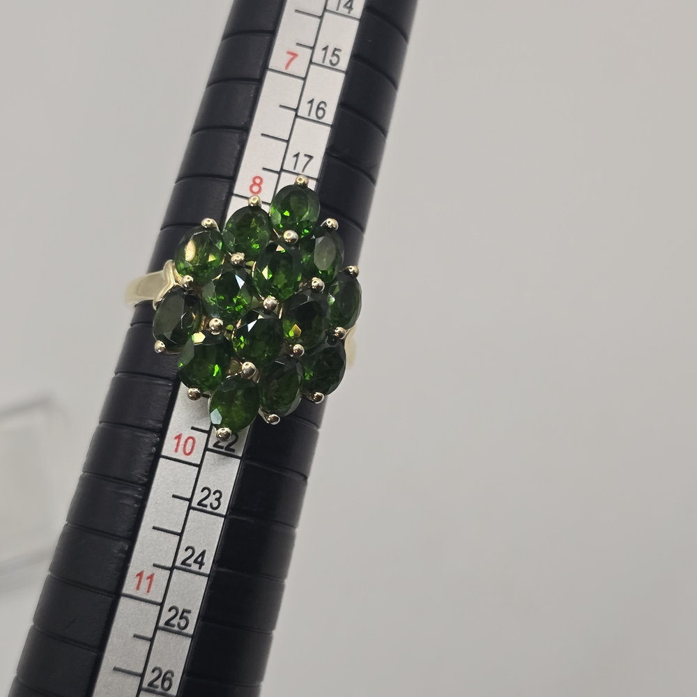 7 ctw Russian Diopside Ring in Vermeil Yellow Gold Over Sterling Silver Sz 10 - Picture 6 of 6